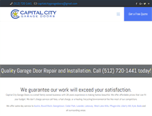 Tablet Screenshot of capitalcitygaragedoors.com